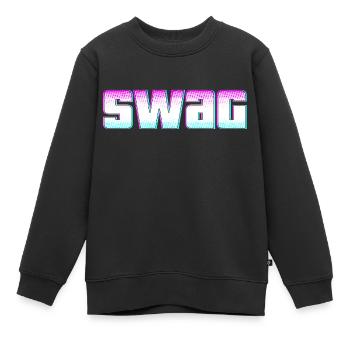 swag SWAG Swag - Sweat Premium enfant bio - noir - Devant - AI Model Kid Female (0cm)