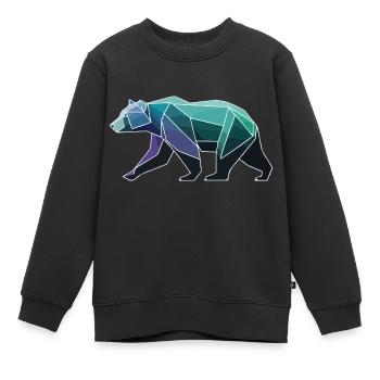 Polygone d’ours - Sweat Premium enfant bio - noir - Devant - AI Model Kid Female (0cm)