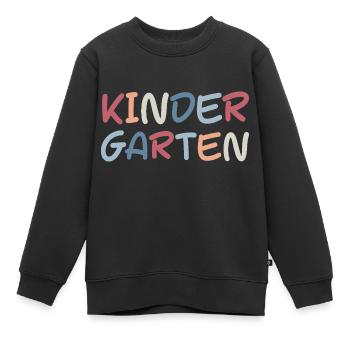 Schriftzug Kindergarten Kleinkinder - Kinder Premium Organic Sweatshirt - Schwarz - Vorne - AI Model Kid Female (0cm)