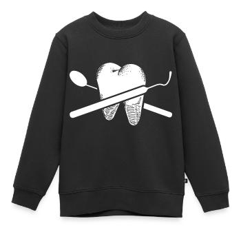 Zahnarzt - Kinder Premium Organic Sweatshirt - Schwarz - Vorne - AI Model Kid Female (0cm)