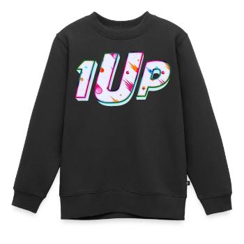 1Up 1up 1UP Joueur Solo - Sweat Premium enfant bio - noir - Devant - AI Model Kid Female (0cm)