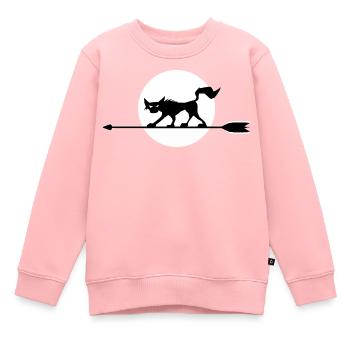 Archery Archer Shirt Wolf Arrow Moon - Sweat Premium enfant bio - rose - Devant - AI Model Kid Female (0cm)