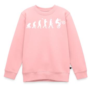 BMX - Évolution de l’Homme / Darwin - Sweat Premium enfant bio - rose - Devant - AI Model Kid Female (0cm)