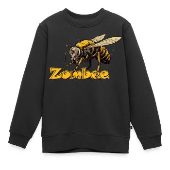 Abeille zombie - Zombee - Zombies - Insectes - Miel - Sweat Premium enfant bio - noir - Devant - AI Model Kid Female (0cm)