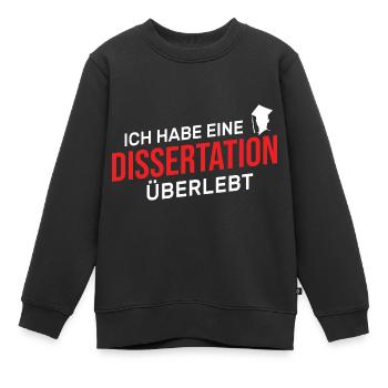 Doktortitel - Kinder Premium Organic Sweatshirt - Schwarz - Vorne - AI Model Kid Female (0cm)