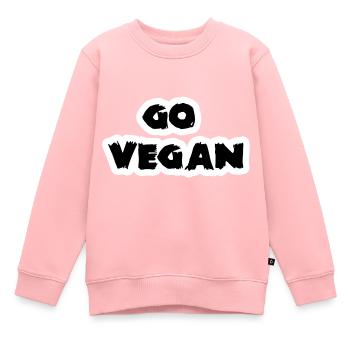 Vegan / Veganerin / Ernährung / Tierschutz - Kinder Premium Organic Sweatshirt - Rosa - Vorne - AI Model Kid Female (0cm)