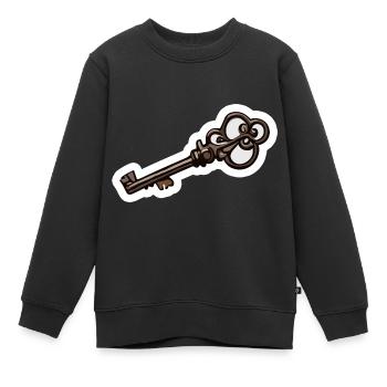 Schlüssel / Schloss / verschlossen / Sicherheit - Kinder Premium Organic Sweatshirt - Schwarz - Vorne - AI Model Kid Female (0cm)