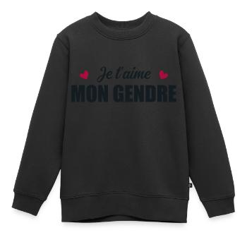 Ich liebe dich, mein Schwiegersohn - Kinder Premium Organic Sweatshirt - Schwarz - Vorne - AI Model Kid Female (0cm)