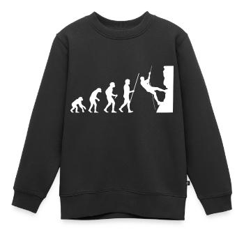 Escalade Evolution - Sweat Premium enfant bio - noir - Devant - AI Model Kid Female (0cm)