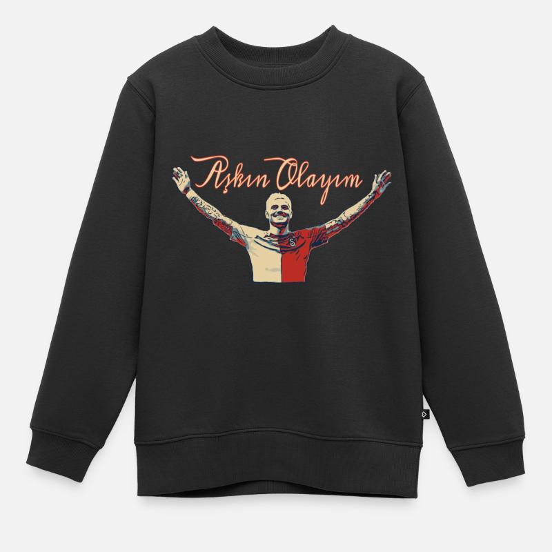 Mauro Icardi Aşkın olayım Retro style - Kinder Premium Organic Sweatshirt - Schwarz