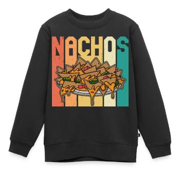 Nachos Jalapenos Cheese Mexico Mexican cuisine - Kinder Premium Organic Sweatshirt - Schwarz - Vorne - AI Model Kid Female (0cm)