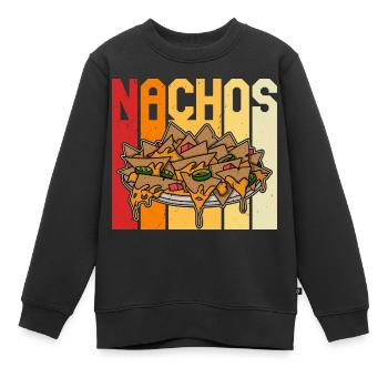Nachos Jalapenos Cheese Mexico Mexican cuisine - Kinder Premium Organic Sweatshirt - Schwarz - Vorne - AI Model Kid Female (0cm)