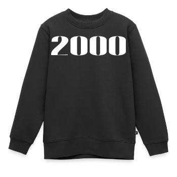2000 - Cadeau né en 2000 - Sweat Premium enfant bio - noir - Devant - AI Model Kid Female (0cm)