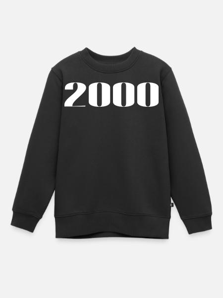 2000 - Cadeau né en 2000 - Sweat Premium enfant bio - noir