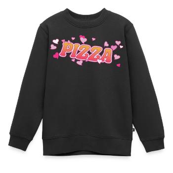 Currywurst cool avec motif de cœurs roses - Sweat Premium enfant bio - noir - Devant - AI Model Kid Female (0cm)