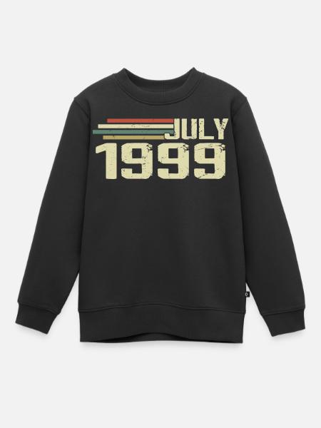 Anniversaire Juillet 1999 Année 1999 Juillet Année 1999 - Sweat Premium enfant bio - noir