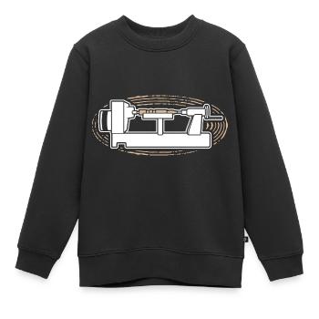 Calculs - Sweat Premium enfant bio - noir - Devant - AI Model Kid Female (0cm)