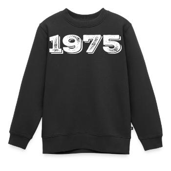 Geburtstagsgeschenk 1975 - 1975 - Kinder Premium Organic Sweatshirt - Schwarz - Vorne - AI Model Kid Female (0cm)