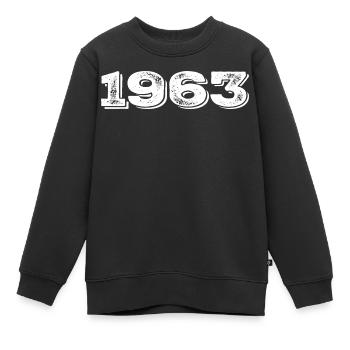 Geburtstagsgeschenk 1963 - 1963 - Kinder Premium Organic Sweatshirt - Schwarz - Vorne - AI Model Kid Female (0cm)
