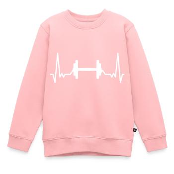 Training Fitness Sport - Kinder Premium Organic Sweatshirt - Rosa - Vorne - AI Model Kid Female (0cm)