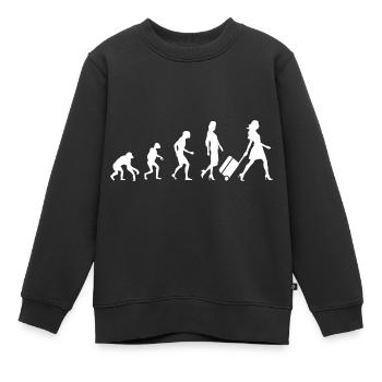 Reisen Reise Urlaub - Kinder Premium Organic Sweatshirt - Schwarz - Vorne - AI Model Kid Female (0cm)