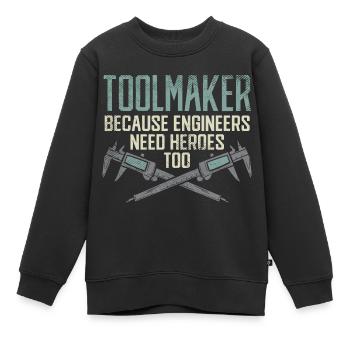 Artisanat en métal d'outillage - Sweat Premium enfant bio - noir - Devant - AI Model Kid Female (0cm)
