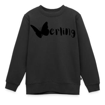 Schmetterling Geschenkidee Frauen und Kinder - Kinder Premium Organic Sweatshirt - Schwarz - Vorne - AI Model Kid Female (0cm)