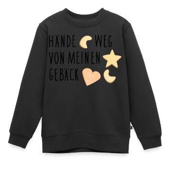 Gebäck Spruch - Kinder Premium Organic Sweatshirt - Schwarz - Vorne - AI Model Kid Female (0cm)