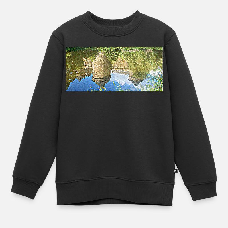 Das Schloss und sein Spiegelbild - Kinder Premium Organic Sweatshirt - Schwarz