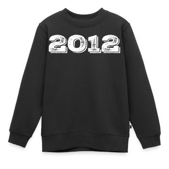 Geburtstagsgeschenk 2012 - 2012 - Kinder Premium Organic Sweatshirt - Schwarz - Vorne - AI Model Kid Female (0cm)