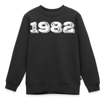 Geburtstagsgeschenk 1982 - 1982 - Kinder Premium Organic Sweatshirt - Schwarz - Vorne - AI Model Kid Female (0cm)