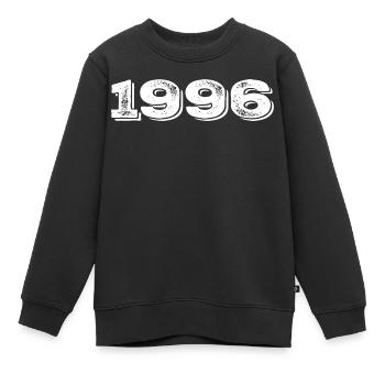 Geburtstagsgeschenk 1996 - 1996 - Kinder Premium Organic Sweatshirt - Schwarz - Vorne - AI Model Kid Female (0cm)