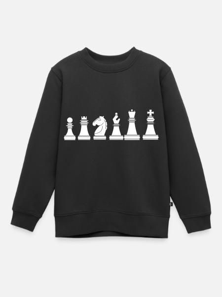 Schach - Kinder Premium Organic Sweatshirt - Schwarz
