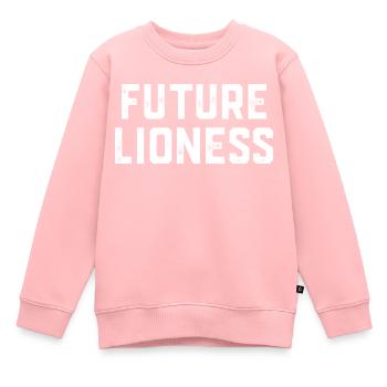 Zukünftige Löwin - Kinder Premium Organic Sweatshirt - Rosa - Vorne - AI Model Kid Female (0cm)
