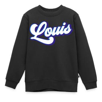 Louis Couleurs changeantes - Sweat Premium enfant bio - noir - Devant - AI Model Kid Female (0cm)