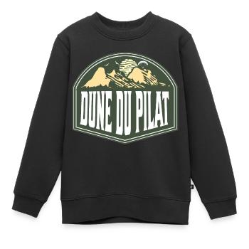 Dune du Pilat, Arcachon, Frankreich - Kinder Premium Organic Sweatshirt - Schwarz - Vorne - AI Model Kid Female (0cm)