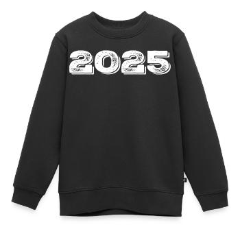 Geburtstagsgeschenk 2025 - 2025 - Kinder Premium Organic Sweatshirt - Schwarz - Vorne - AI Model Kid Female (0cm)