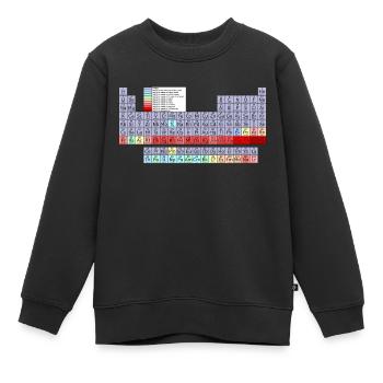 Tableau périodique Chimie - Sweat Premium enfant bio - noir - Devant - AI Model Kid Female (0cm)