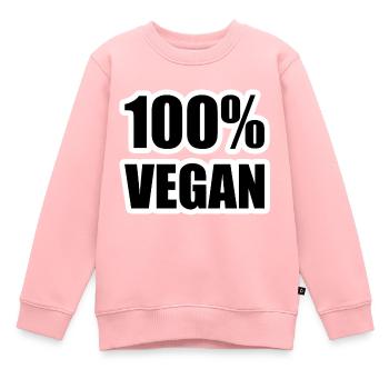 Vegan / Veganerin / Ernährung / Tierschutz - Kinder Premium Organic Sweatshirt - Rosa - Vorne - AI Model Kid Female (0cm)