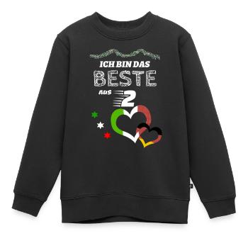 Deutsch-Italienisch-beste - Kinder Premium Organic Sweatshirt - Schwarz - Vorne - AI Model Kid Female (0cm)