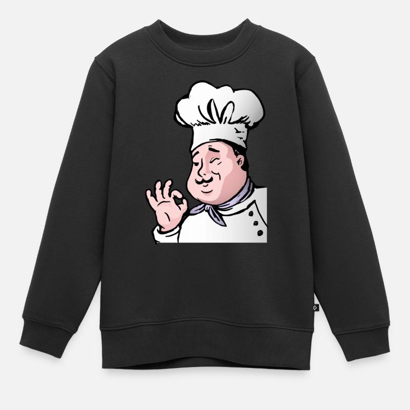 Chef cuisinier - Sweat Premium enfant bio - noir