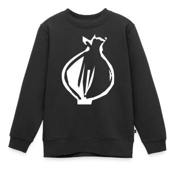 onion - Kids Premium Organic Sweatshirt - black - Front - AI Model Kid Female (0cm)