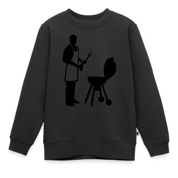 Griller - Sweat Premium enfant bio - noir - Devant - AI Model Kid Female (0cm)