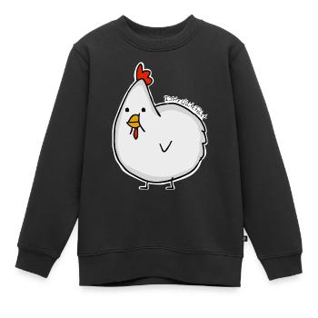 Emma das Huhn - Premium Longsleeve - Women - Kinder Premium Organic Sweatshirt - Schwarz - Vorne - AI Model Kid Female (0cm)