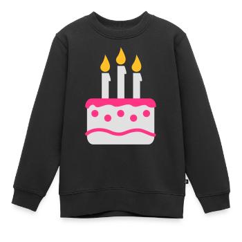 Gâteau d'anniversaire - Sweat Premium enfant bio - noir - Devant - AI Model Kid Female (0cm)