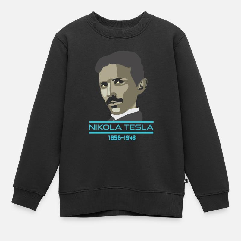 Nikola Tesla - Sweat Premium enfant bio - noir