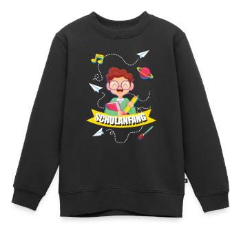 SCHULANFANG, EINSCHULUNG, BACK TO SCHOOL - Kinder Premium Organic Sweatshirt - Schwarz - Vorne - AI Model Kid Female (0cm)