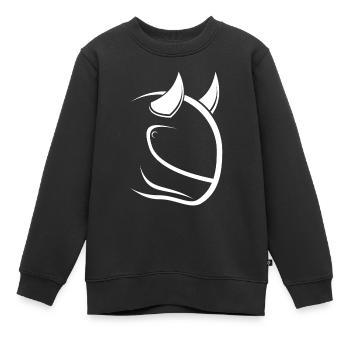 Biker Devil - Kinder Premium Organic Sweatshirt - Schwarz - Vorne - AI Model Kid Female (0cm)