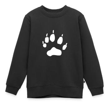 Tatze | Bestseller | - Kinder Premium Organic Sweatshirt - Schwarz - Vorne - AI Model Kid Female (0cm)