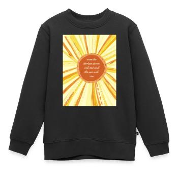 Citation des misérables - Sweat Premium enfant bio - noir - Devant - AI Model Kid Female (0cm)
